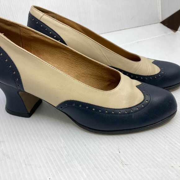 Laura Ashley Shoes - Vtg LAURA ASHLEY ITALY granny brogue rockabilly retro style womens shoes sz 38